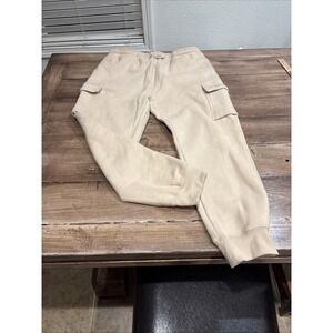 Maison Article Men's Sweatpants Heavyweight Fleece Beige Size XL